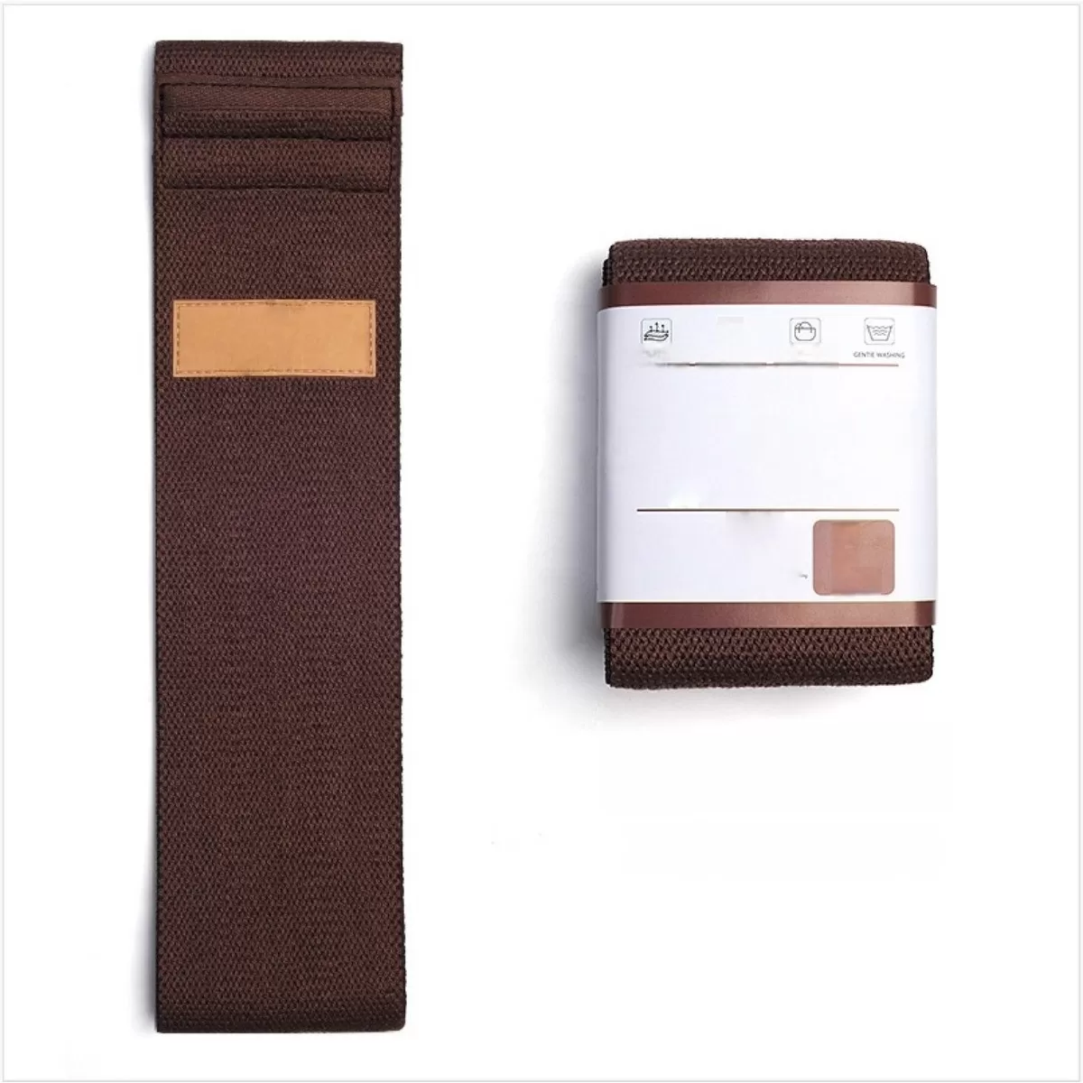 INF Deep Coffee 120lb hög-elastiskt motståndsband för sätesmuskler - 5.5cm brett stickat halkfritt loop för hip thrusts, knäböj