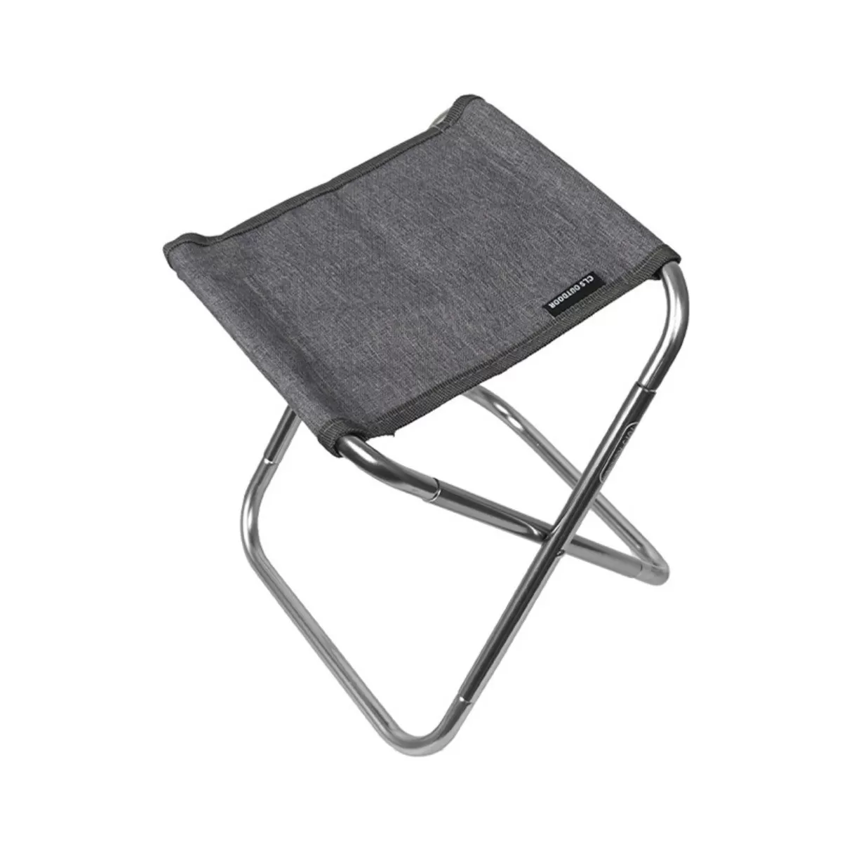 INF Bärbar fällbar pall - 7075 aluminiumlegering camping- och fiskestol med polyestersits, kompakt lätt grå