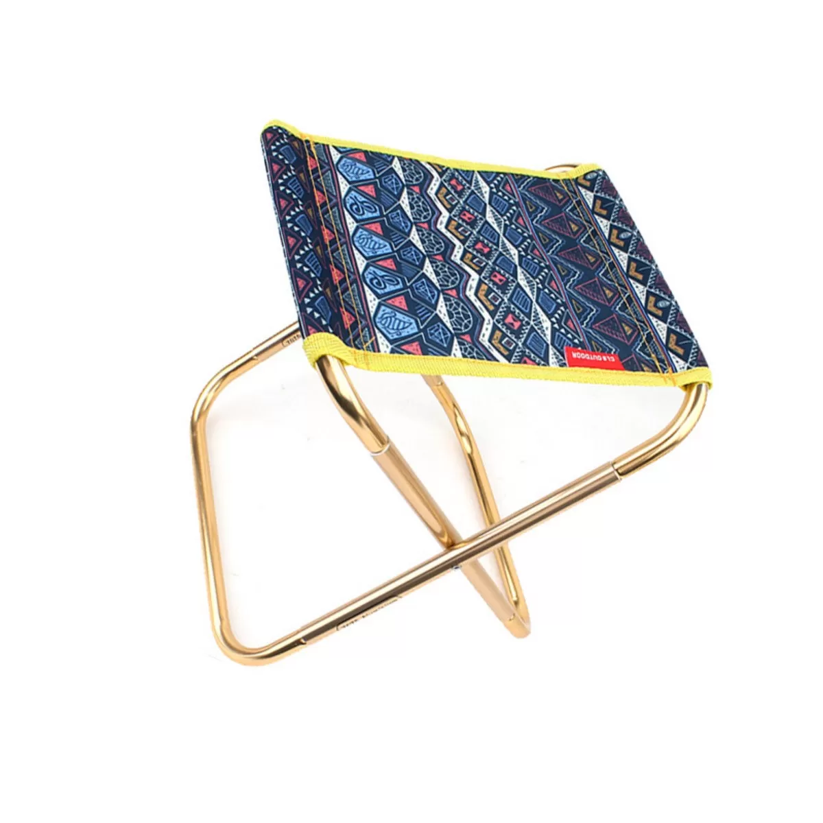 INF Portabel hopfällbar pall i 7075 aluminiumlegering med polyesterstol - Lätt camping-, fiske- och BBQ-stol