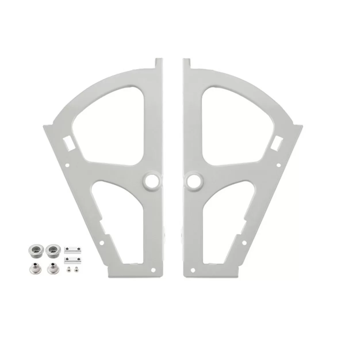 INF Kallvalsat stål vippfäste för skåpskor - Enlagers tilt-gångjärn med tyst lager och slitagebeständig yta, 23.3cm x 15cm x 1cm Silver