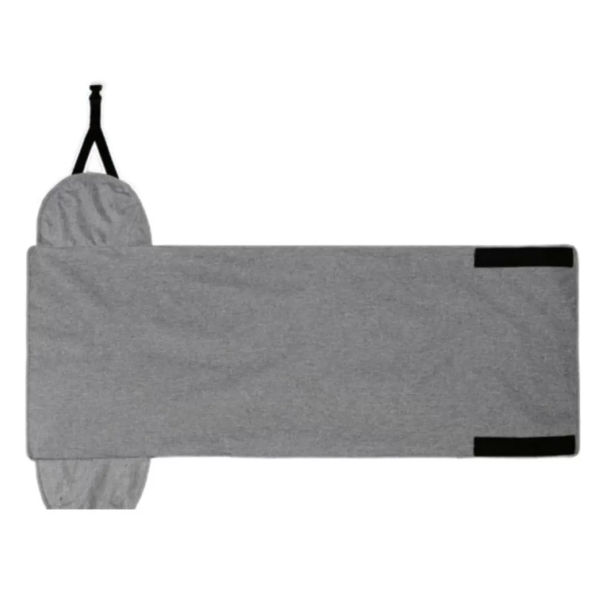 INF Resefothängmatta i polyester-bomull – Portabelt fotstöd för flygplan, tåg och kontor, 110cm x 45cm Grå