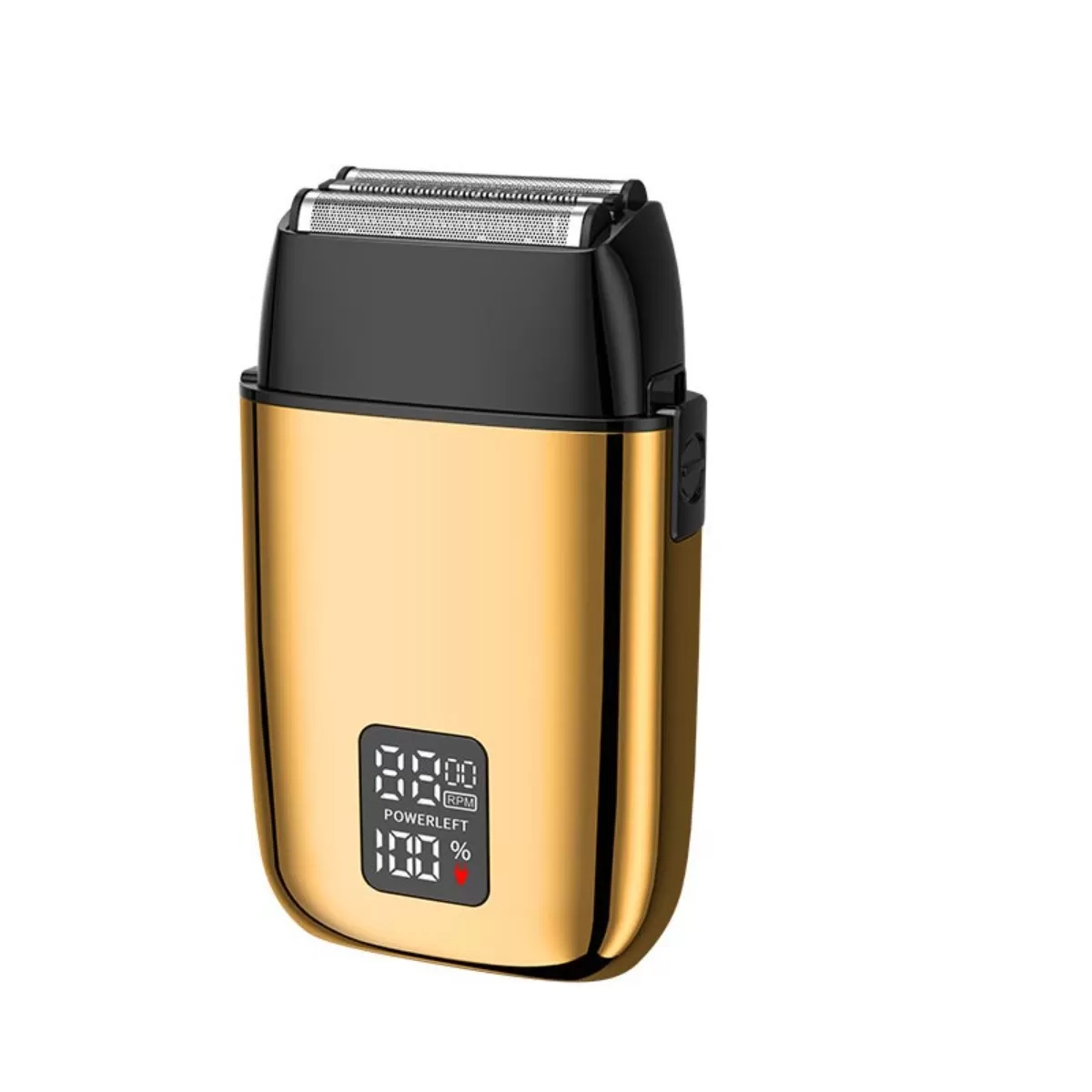 INF Flytande rakapparat med trippelbladsblad – hög/låg effekt – 3 flytande blad, uppladdningsbar typ C, vattentät enligt IPX6, Guld
