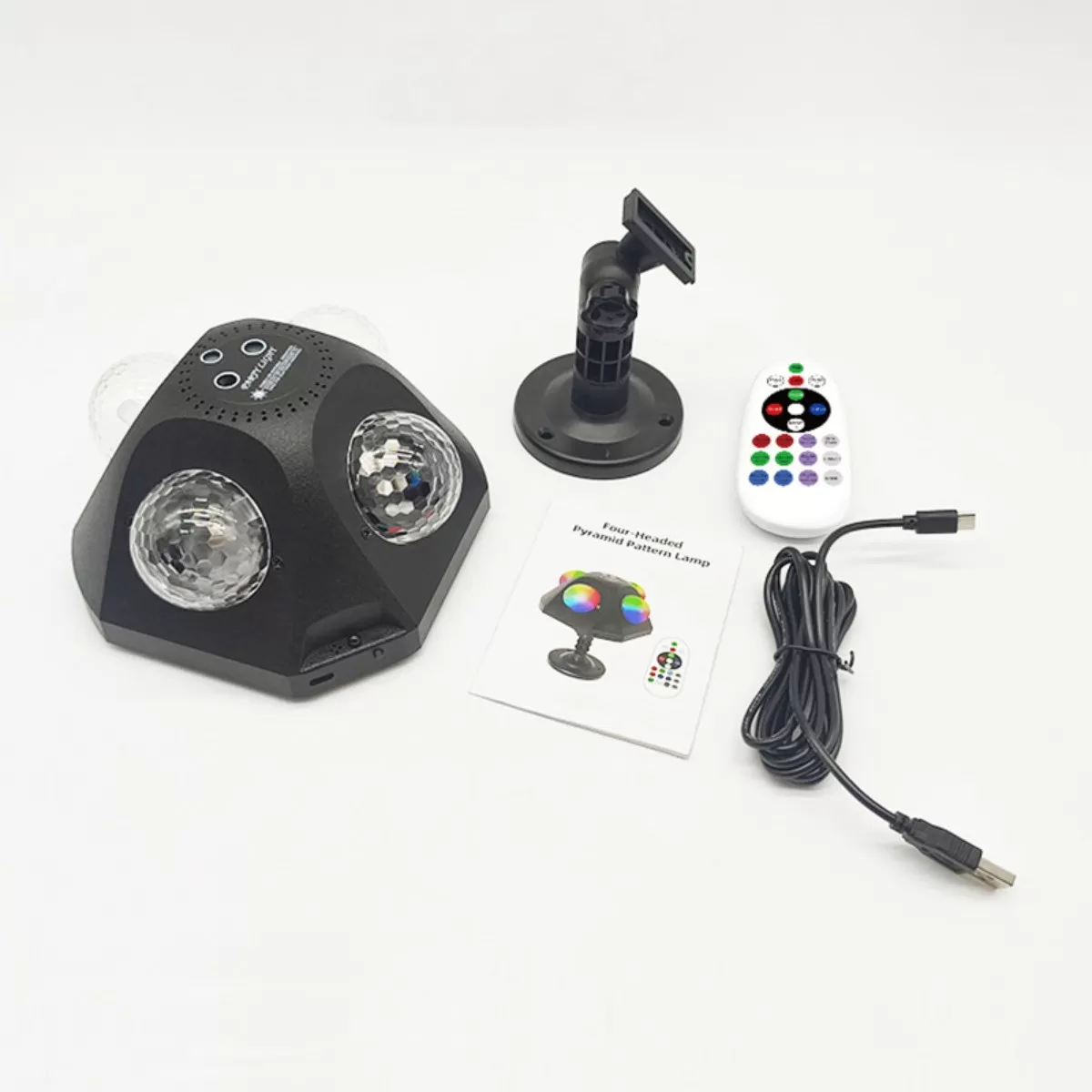 INF Stage Party Light US-plugg - 360° RGB/RBW LED-diskolaser, Type-C 15W, fjärrstyrd DJ- och KTV-lampa
