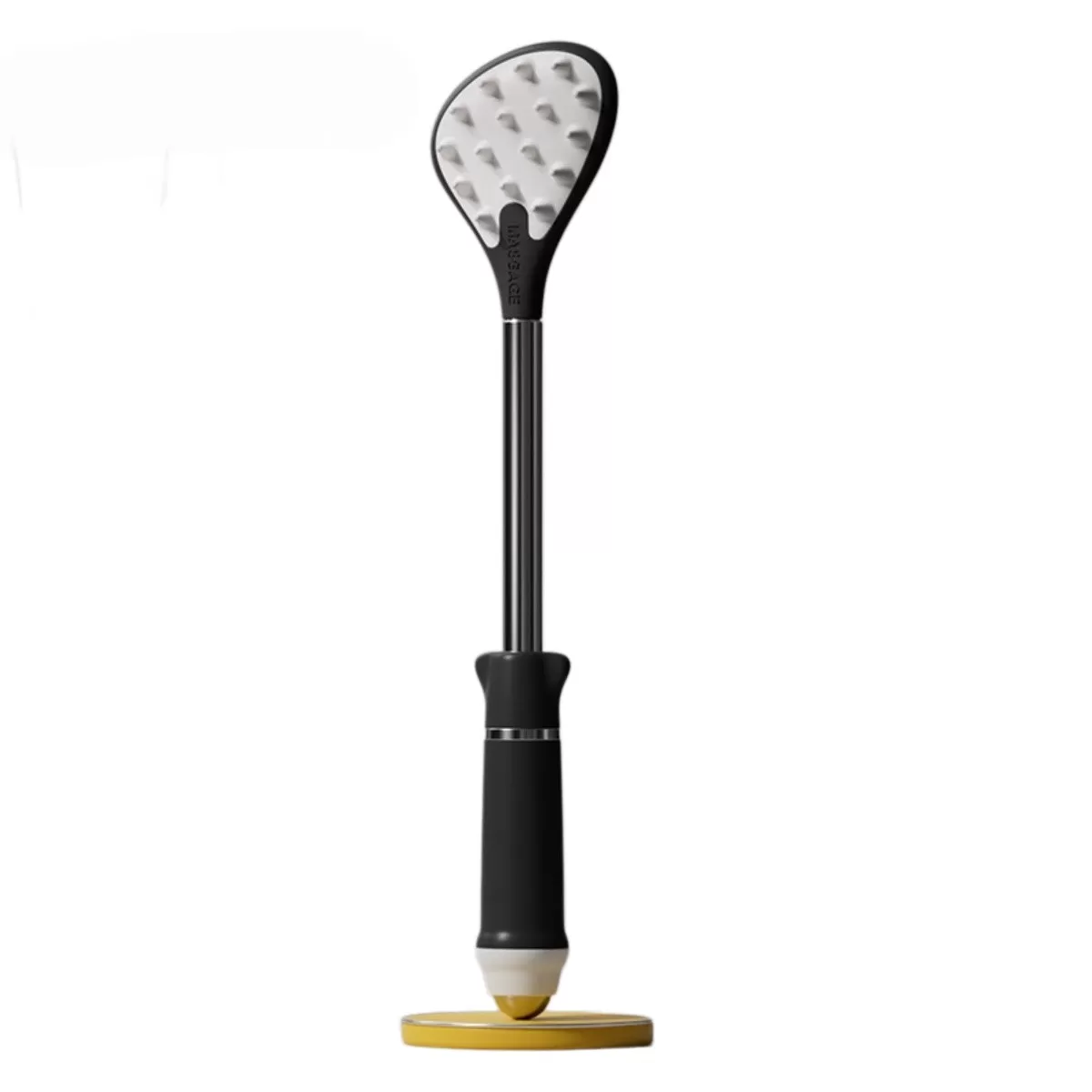 INF Teleskopisk ryggkliare - bärbar utdragbar akupressur-massagestav med justerbar rostfritt stål och plastdesign Svart