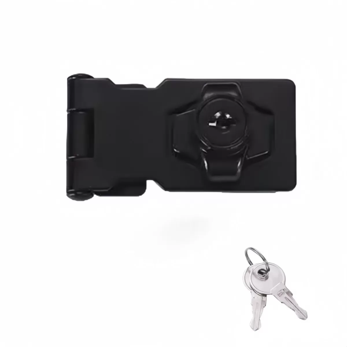 INF Låscylinder i zinklegering för lådor med 4-inch nyckelrosett, unik nyckel per lås (keyed-to-differ) för skåp och möbler Svart