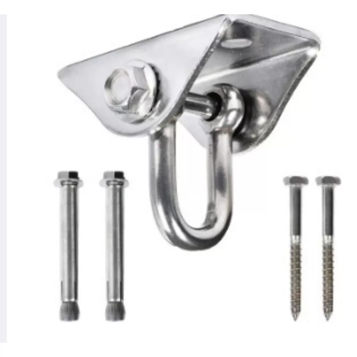 INF Rostfritt stål D-typ fast upphängning med expansionsbultar - 180° fri gungning, icke roterande för gungor, hängmattor och