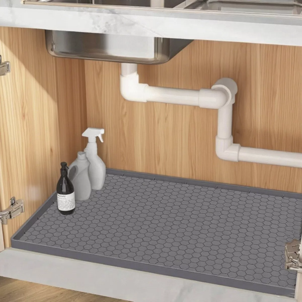 INF Bikakemönstrad silikon disk- och skåpsmatta 31x22inch 790mmx560mm - Värmebeständig, halkfri dränerings- och droppskydd