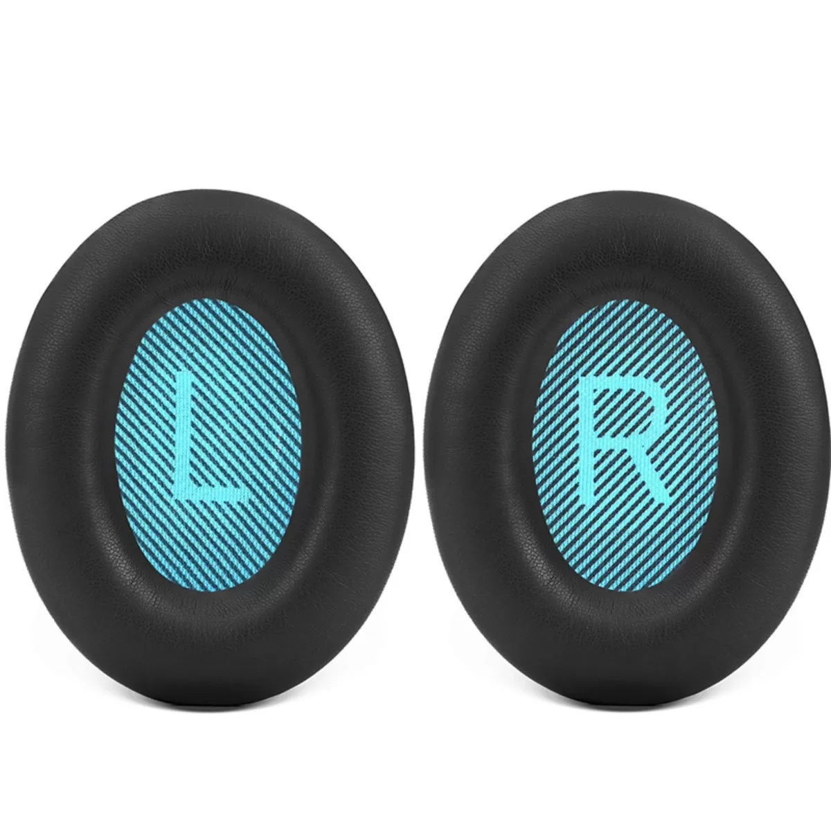 INF 2-pack öronkuddar kompatibelt med Bose QC25 - Svart proteinläder med minnesskum ersättning