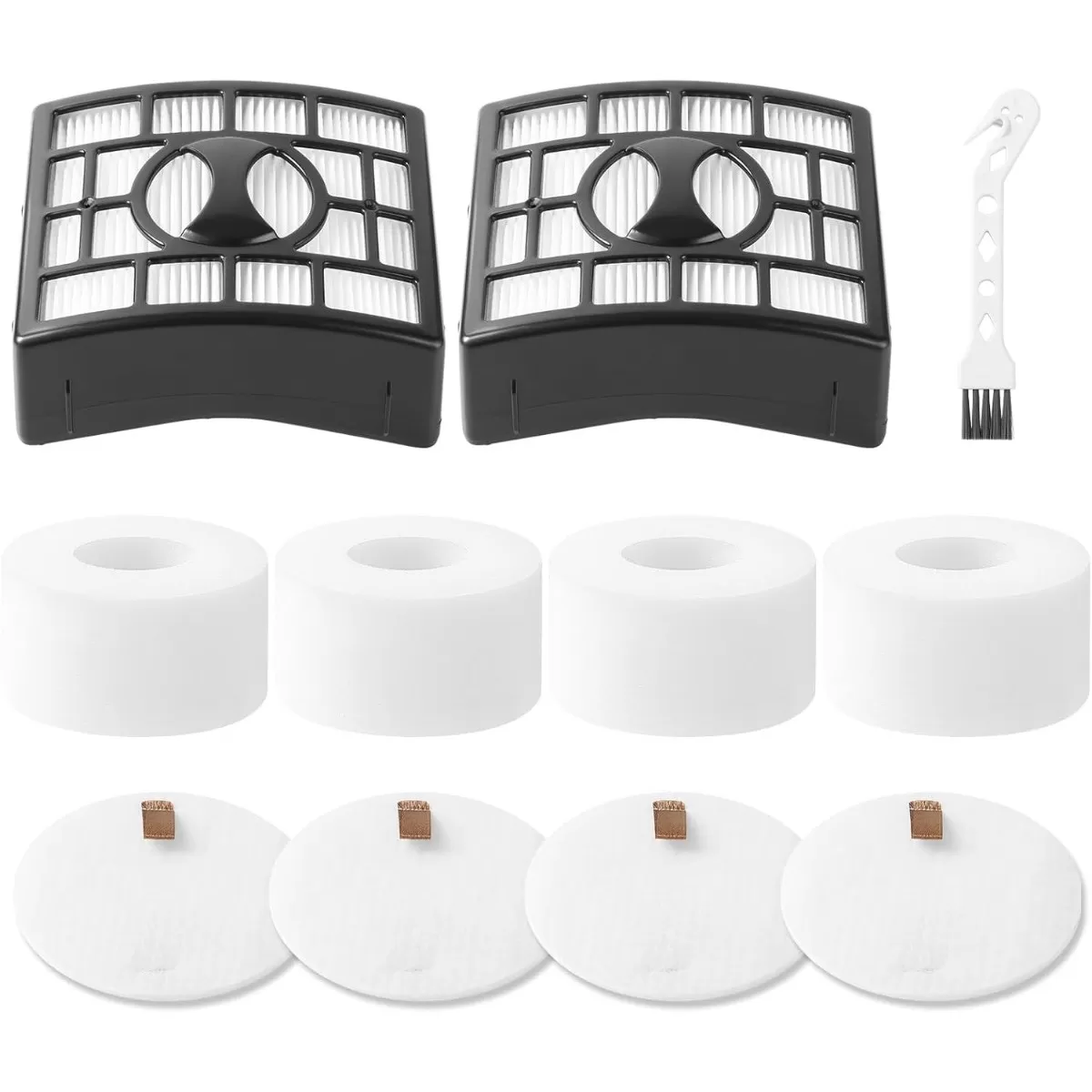 INF Reservdelsfilterkit kompatibelt med Shark DuoClean upprätt dammsugare - ABS+fiber+skum, passar NV800 NV801 NZ801 NV680