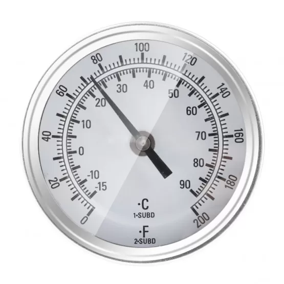 INF Bimetallurtavletermometer – Rostfritt stål analog termometer för ugn,