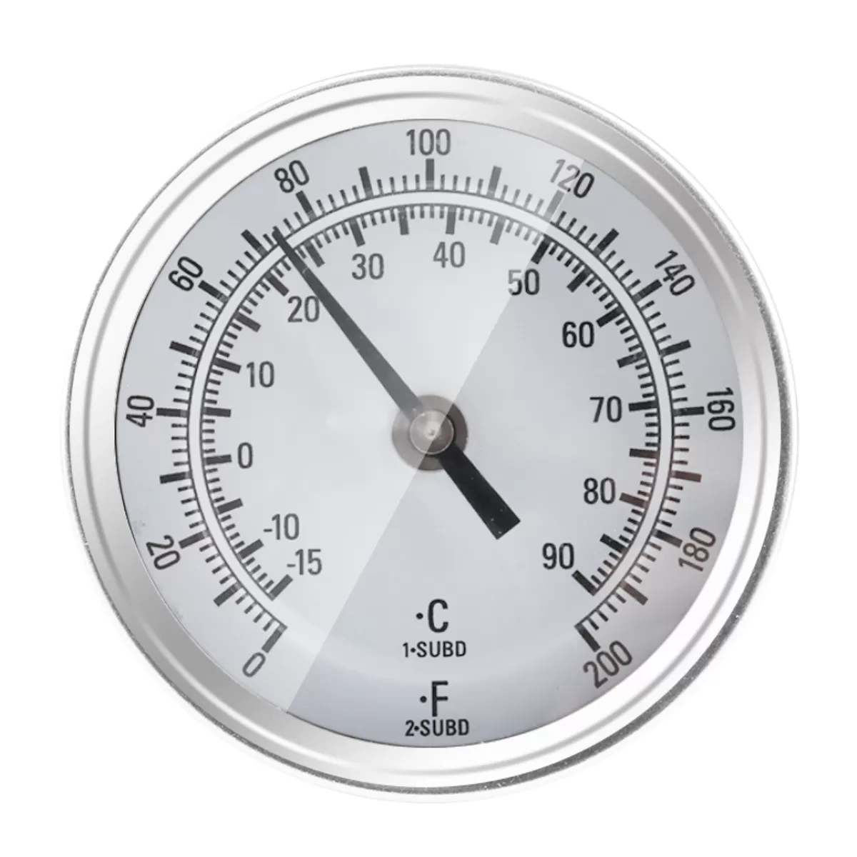 INF Bimetallurtavletermometer – Rostfritt stål analog termometer för ugn, grill, rökgrill och panna (BBQ)