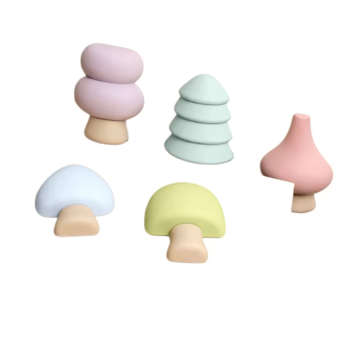 INF 5-pack silikon hörnskydd för bord - stötdämpande, ljudreducerande, tecknade mjuka kuddar för möbelskydd och barnsäkerhet
