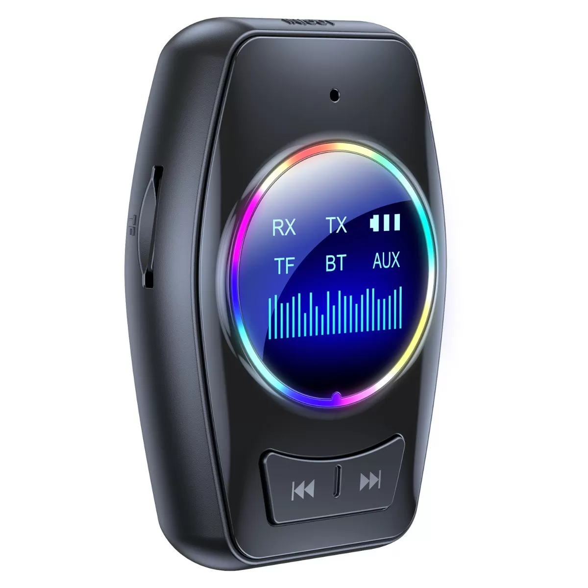 INF Bluetooth-ljudadapter - Bluetooth 5.4 sändare/mottagare med 3.5mm AUX, Type-C uppladdningsbar, stereo tvåkanal, 10m räckvidd