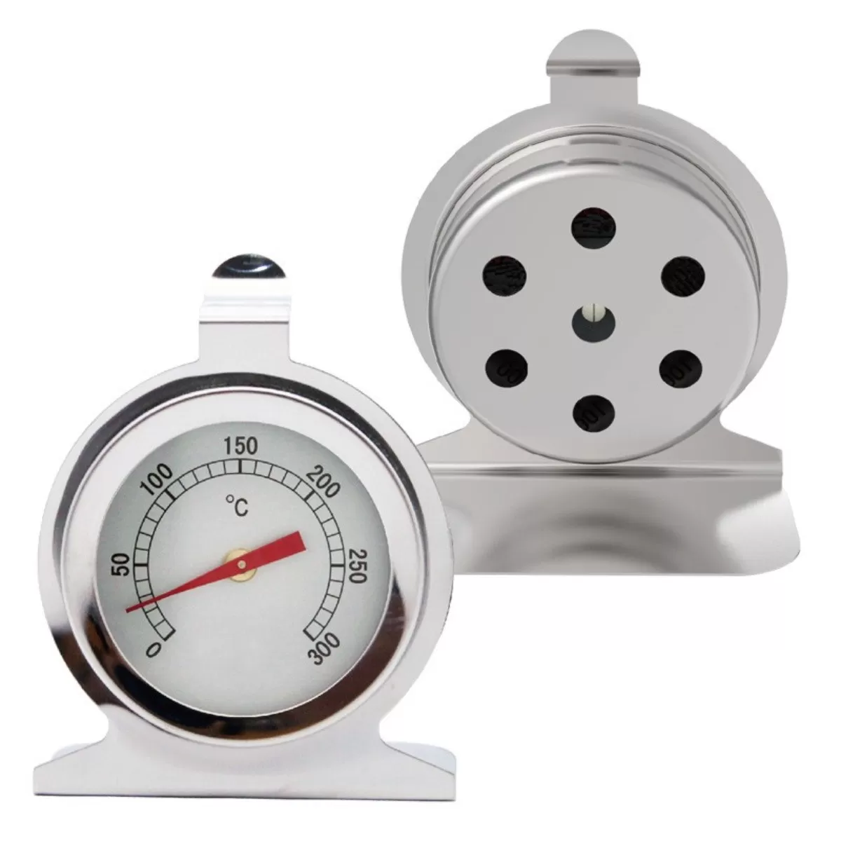 INF Kök- och restaurangugntermometer - Analog, 304 rostfritt stål, 0~300°C intervall, ±5°C noggrannhet, Φ52mm urtavla