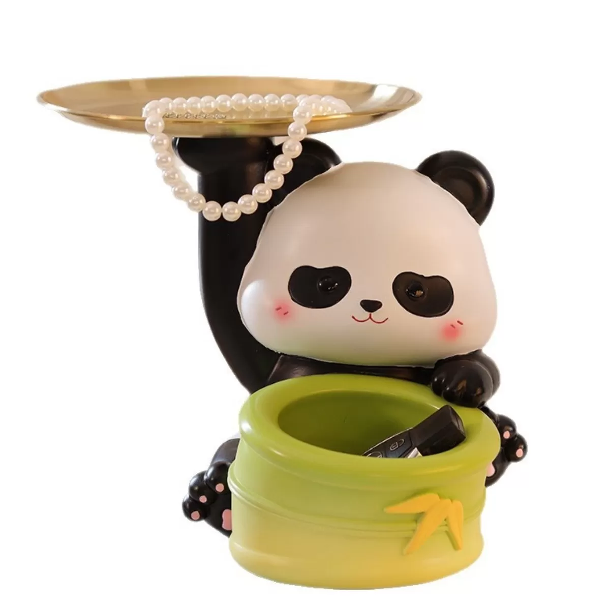 INF Harts panda nyckelbricka och pennhållare – söt skrivbordsorganisatör för hem, hall och vardagsrum
