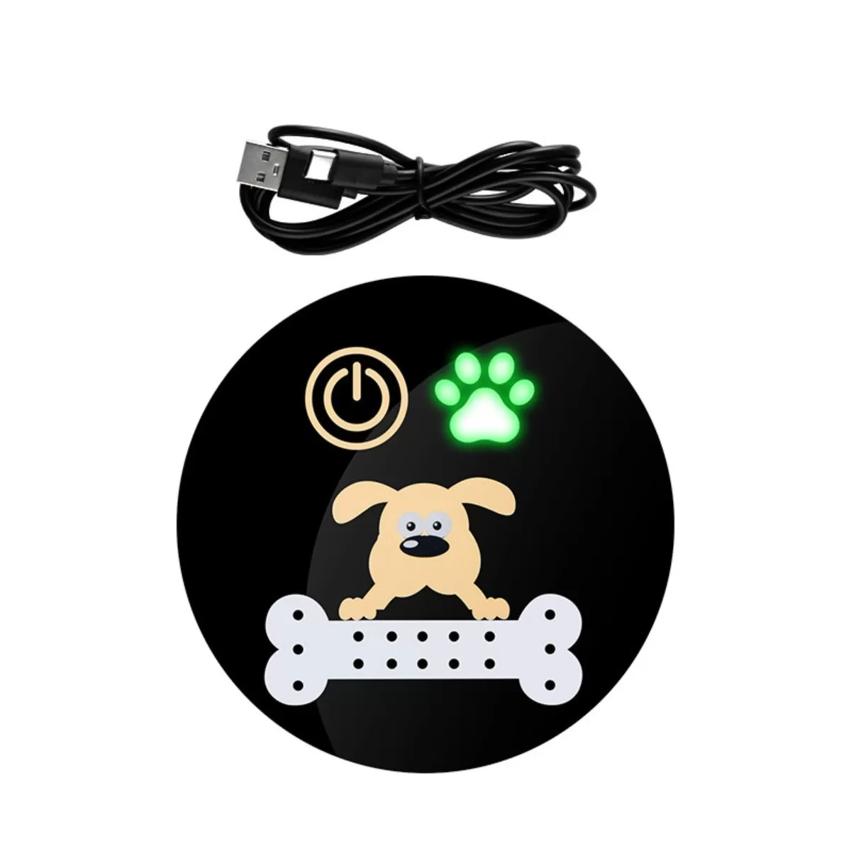 INF Dubbelkärnig hundbensformad luktborttagare - Elektronisk husdjursdeodorisator, USB/AAA, Tyst, Väggmonterbar, Svart