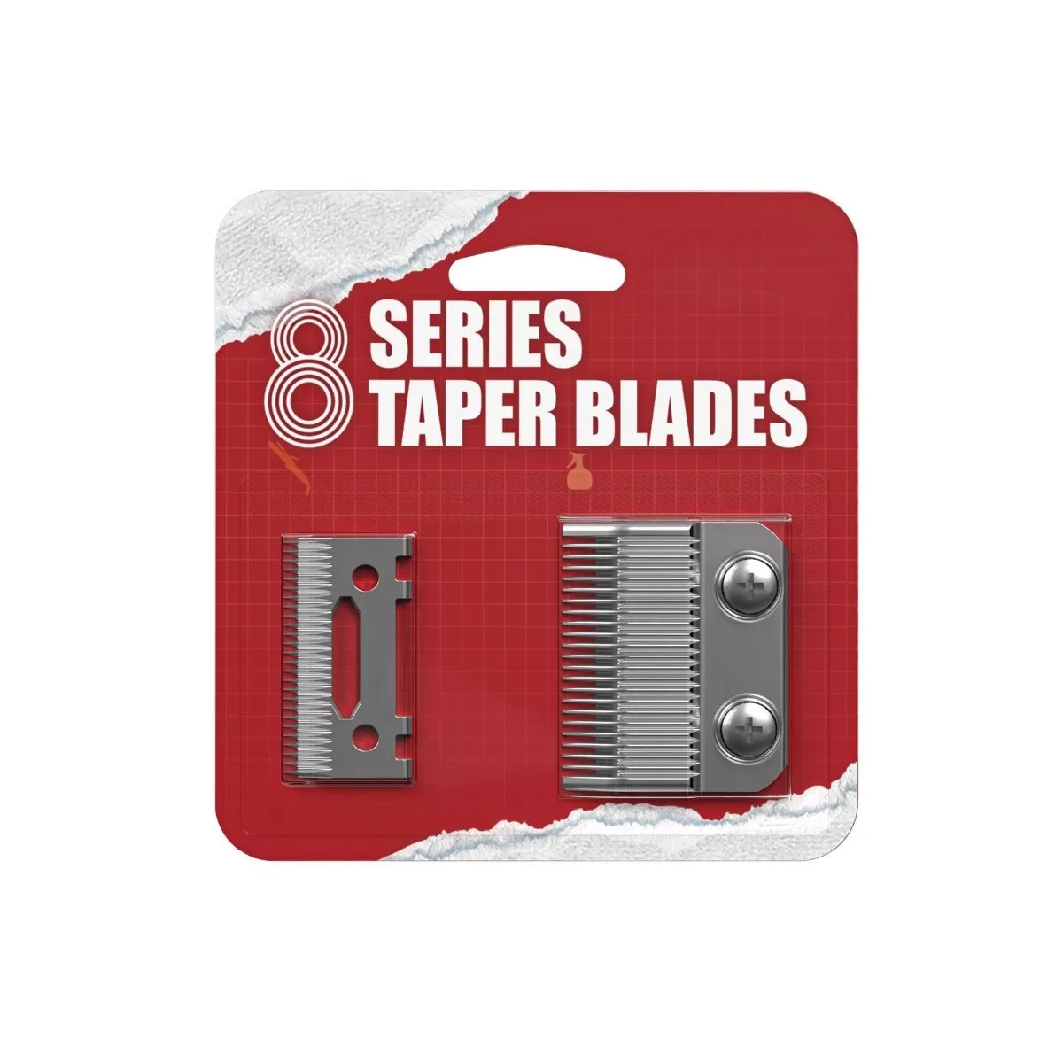 INF 8 Series ersättningsblad för klippmaskin kompatibelt med WAHL, Babyliss Pro, ANDIS, Kemei, VGR - Silverlegering 5cm x 5cm x