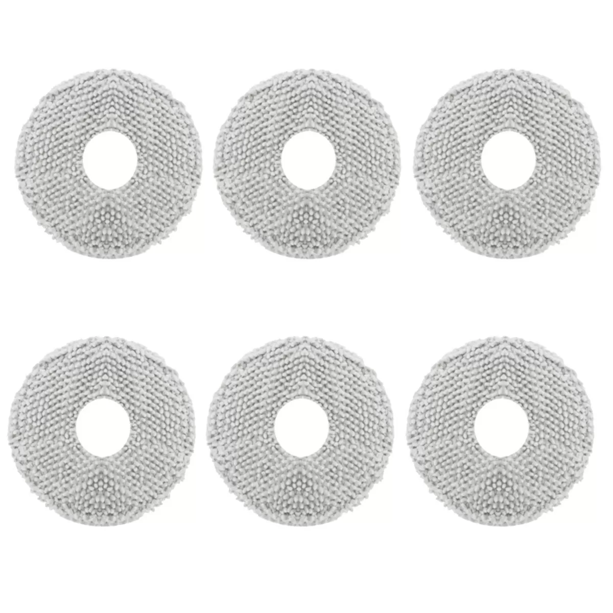 INF 6-pack mikrofibermoppdukar för robotdammsugarmoppar, kompatibel med Xiaomi Mijia 2/1S/2S/M30S/M40/M40S/H40/No-wash 2