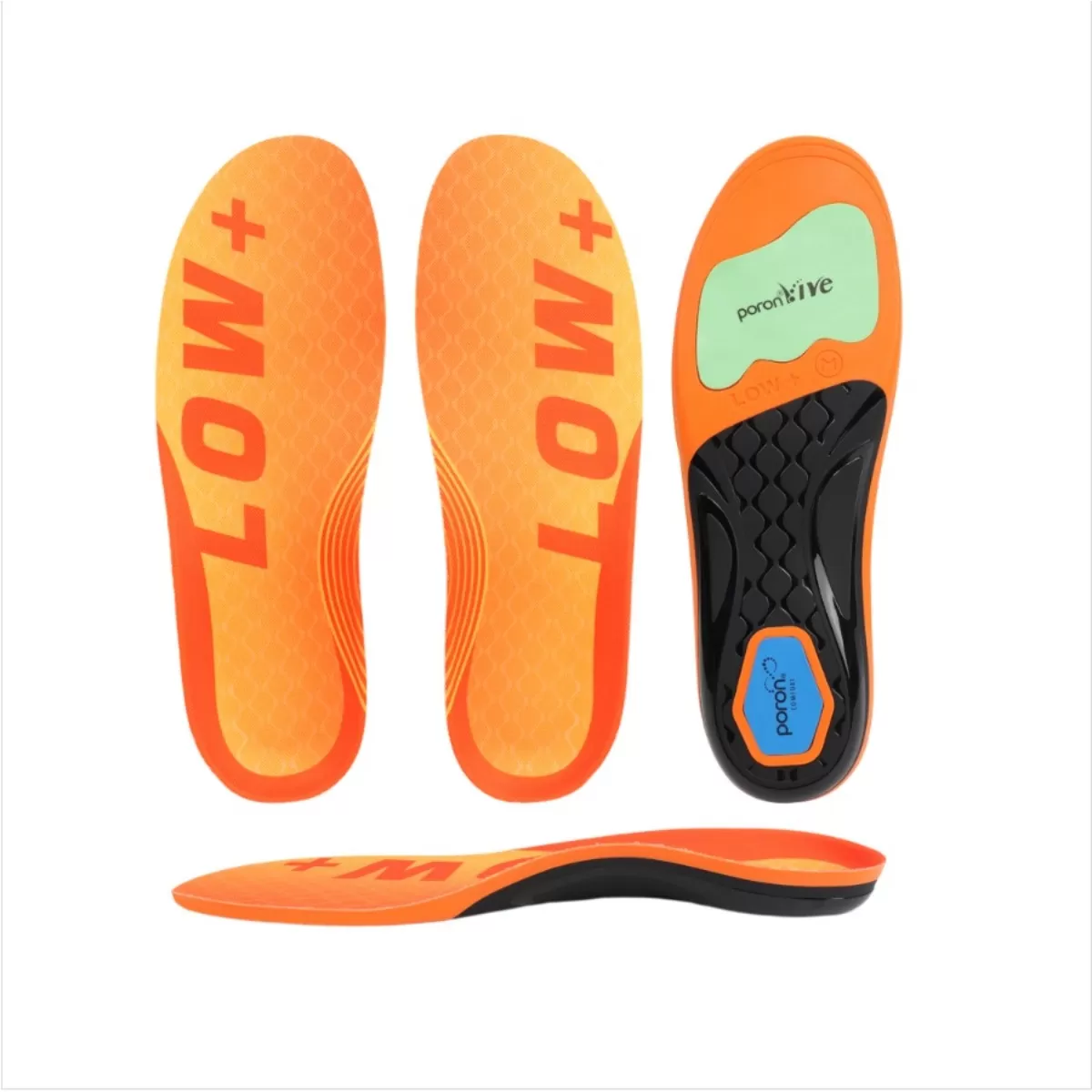 INF Orange 2.9cm ergonomisk ortopedisk inläggssula för platta fötter, starkt hålfotsstöd, stötdämpande häl, 1 par XL