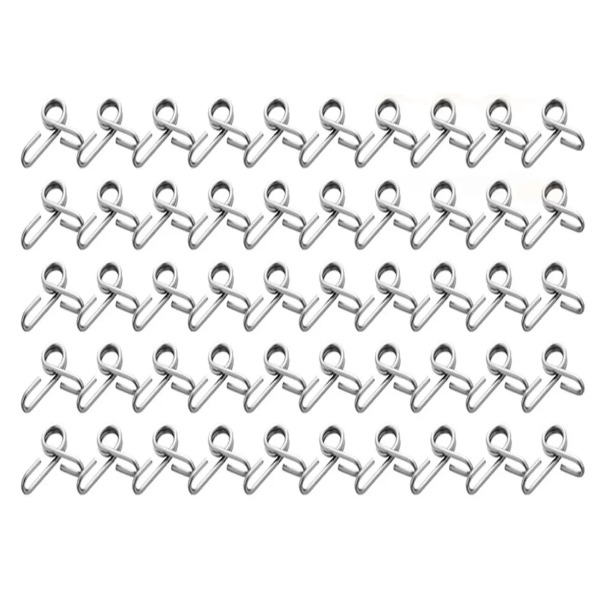 INF Rostfritt stål isolatorclips för elstängsel, för 3/8 inch runda glasfiberstolpar, 50-pack