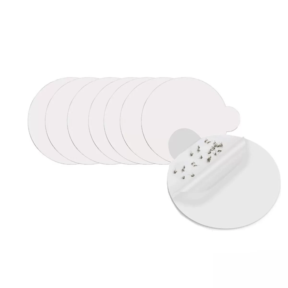 INF 50-pack vita limark för elektriska flugfångare - 18cm x 18cm klisterark för insektsfångst