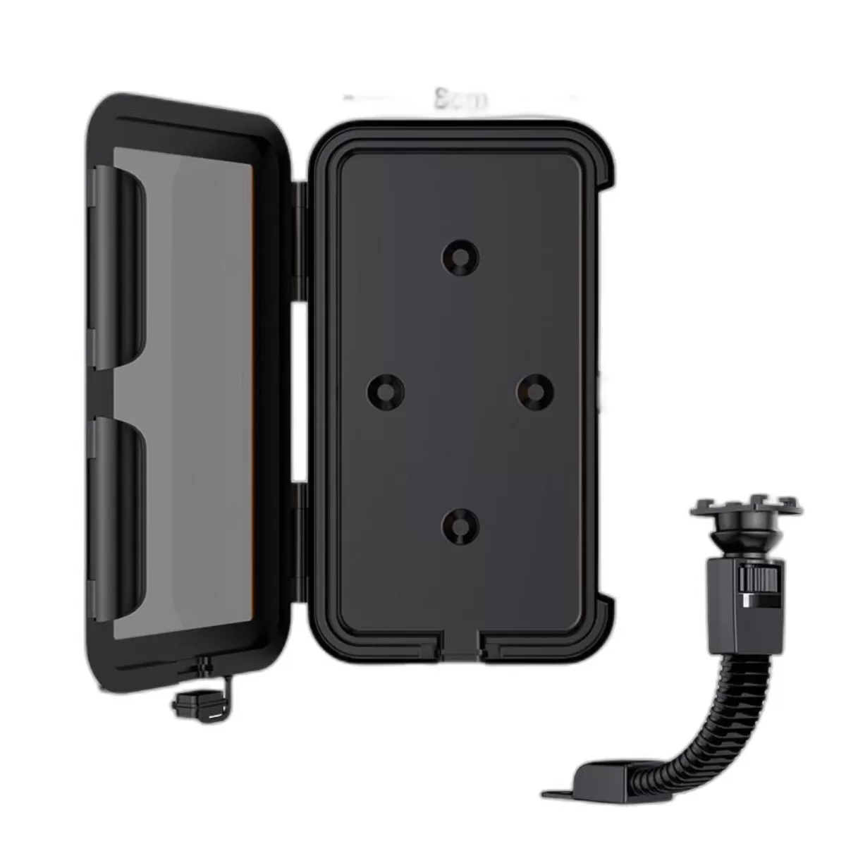 INF Vattentät backspegel-cykeltelefonhållare 6.7 inch med åtkomst till laddningsport, PC+ABS stötabsorberande fäste