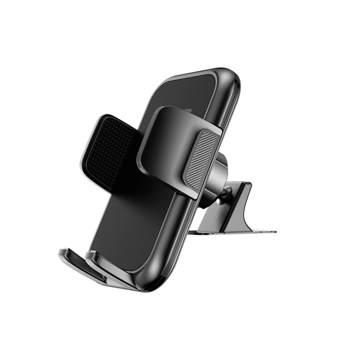 INF Fällbar självhäftande bilhållare för telefon - Aluminiumlegering+PC, 360° roterande kulled, utdragbart stöd, sandblästrad