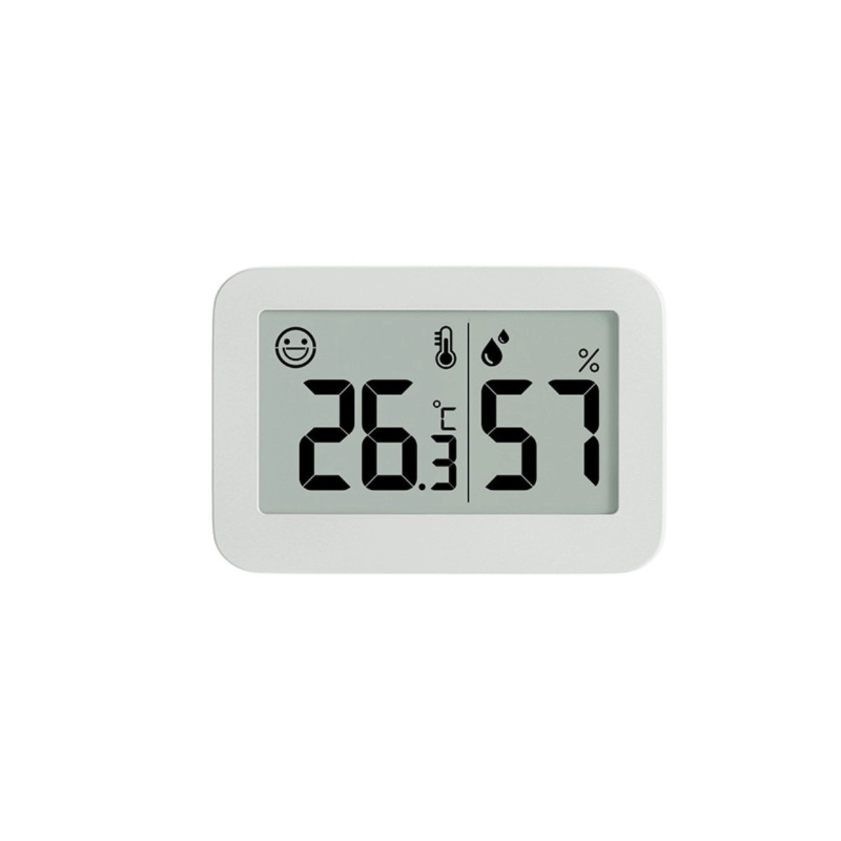 INF Mini inomhus temperatur- och fuktmätare - Högprecisionssensor med smiley-komfortindikator och Celsius/ ̊F-växling