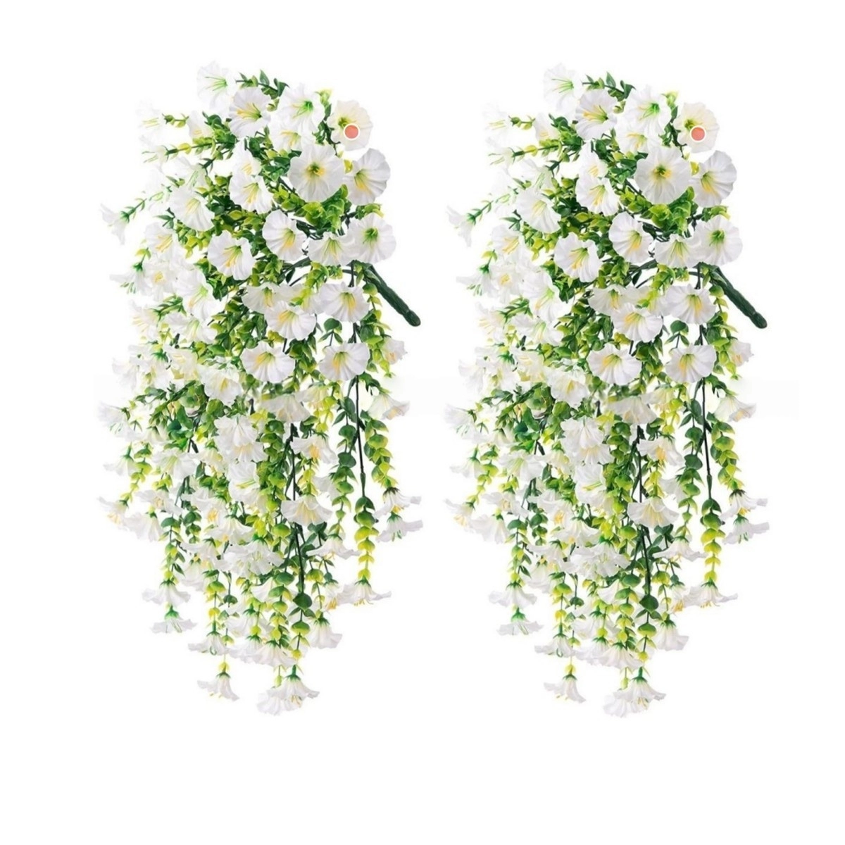 INF Konstgjord klockvinda väggdekoration - realistiska silkesblommor, väderbeständig och enkel att installera