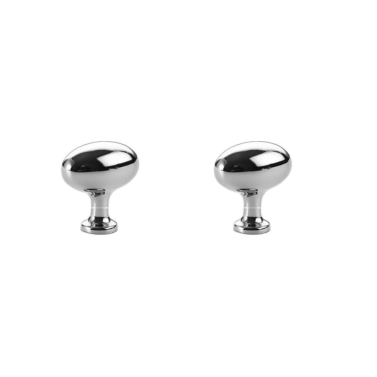 INF Pigeon Egg ovala borstade handtag i rostfritt stål (2-pack) - skruvmontering med 22mm skruvar, passar 16~18mm paneler