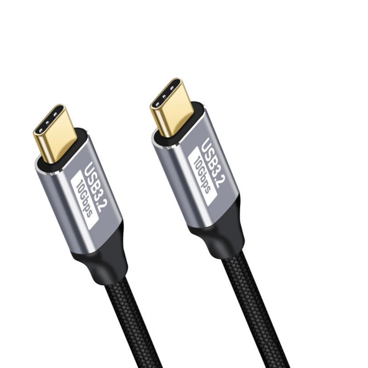 INF GEN2 fullfunktionell USB-C till USB-C-kabel, PD 100W snabbladdning med e-marker, aluminiumlegering + nylonflätad, 2 m