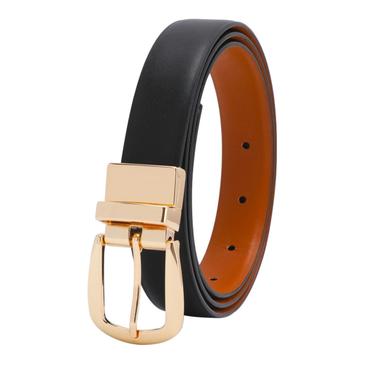INF Reversibelt dubbelsidigt roterande nittspänne damskärp 40-70kg, mikrofiberläder med legeringsspänne Guld