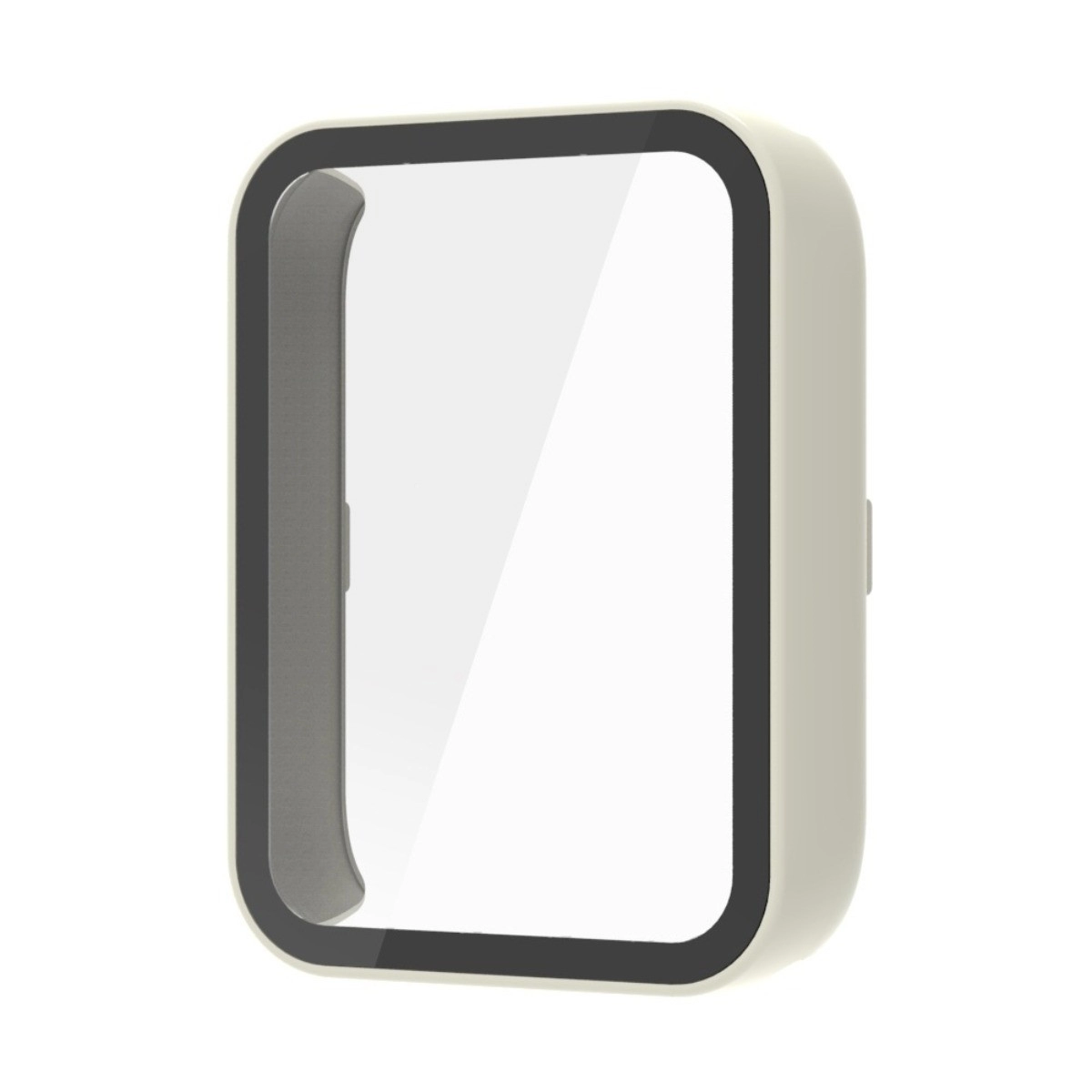 INF Härdat glas integrerat skyddsfodral för Xiaomi kompatibelt med Mi Band 9 Pro - PC-ram full täckning Elfenben