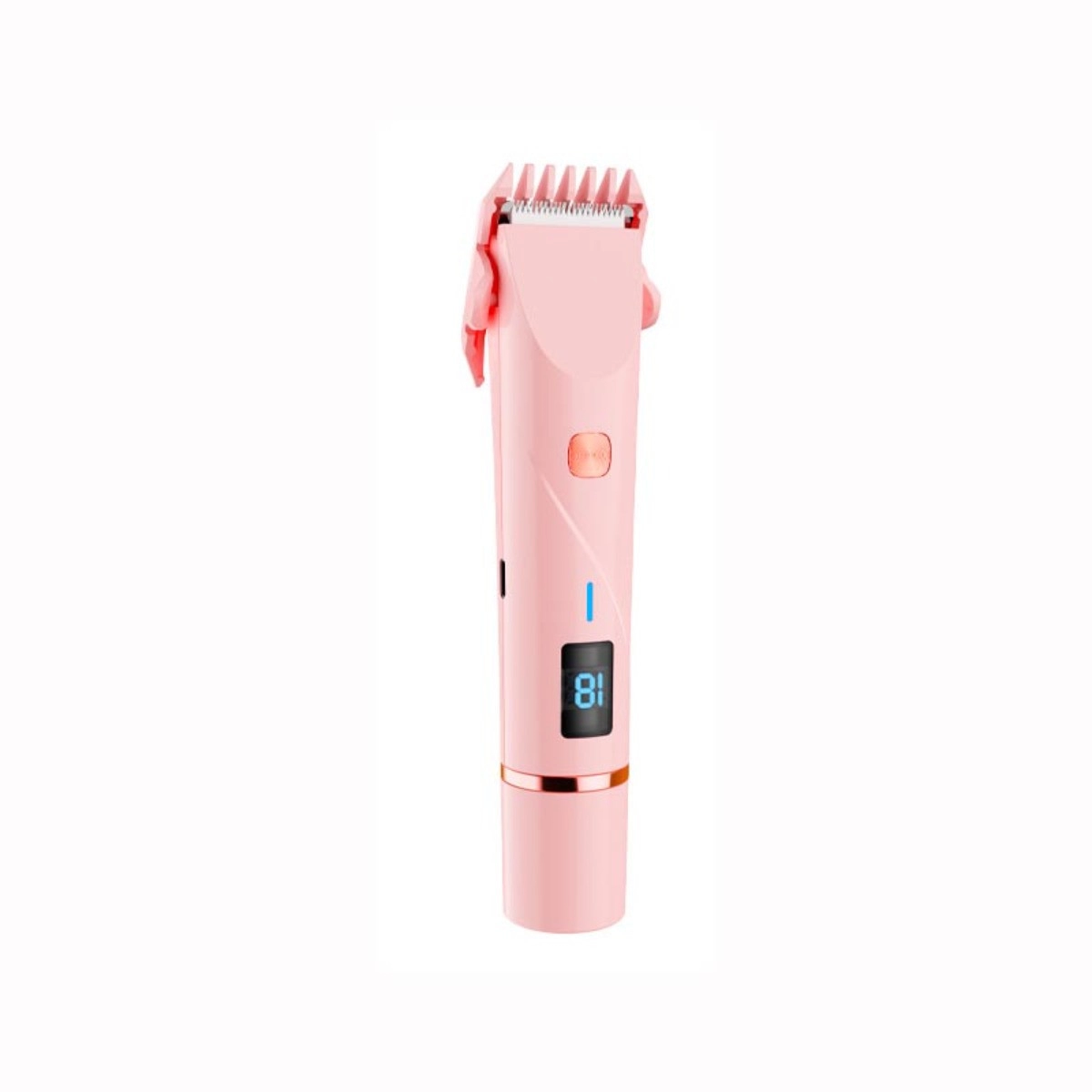 INF Multifunktionell dubbelhuvudig elektrisk trimmer - keramiska blad, LED-display, USB-C, vattentät Rosa