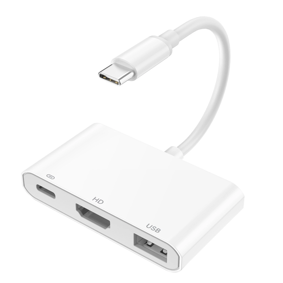 INF Type-C till HDMI och USB multifunktionsdocka - HDMI-utgång, USB-A portar, SD/TF-kortläsare, USB OTG med 9V/2A laddning