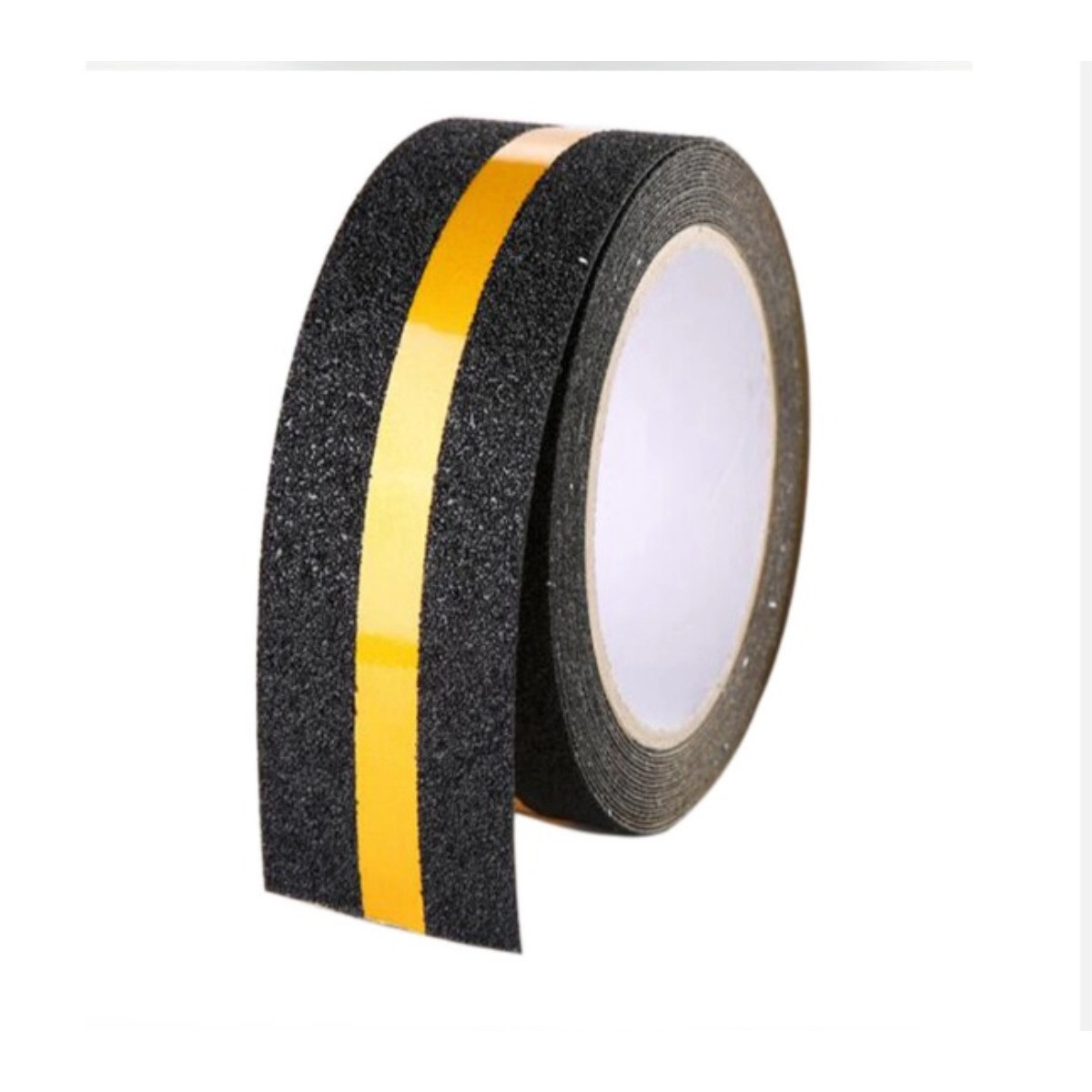 INF Varningsmärke för trappsteg och golv - självlysande PET reflekterande halkskyddstejp, hög vidhäftning svart 10cmx10cm
