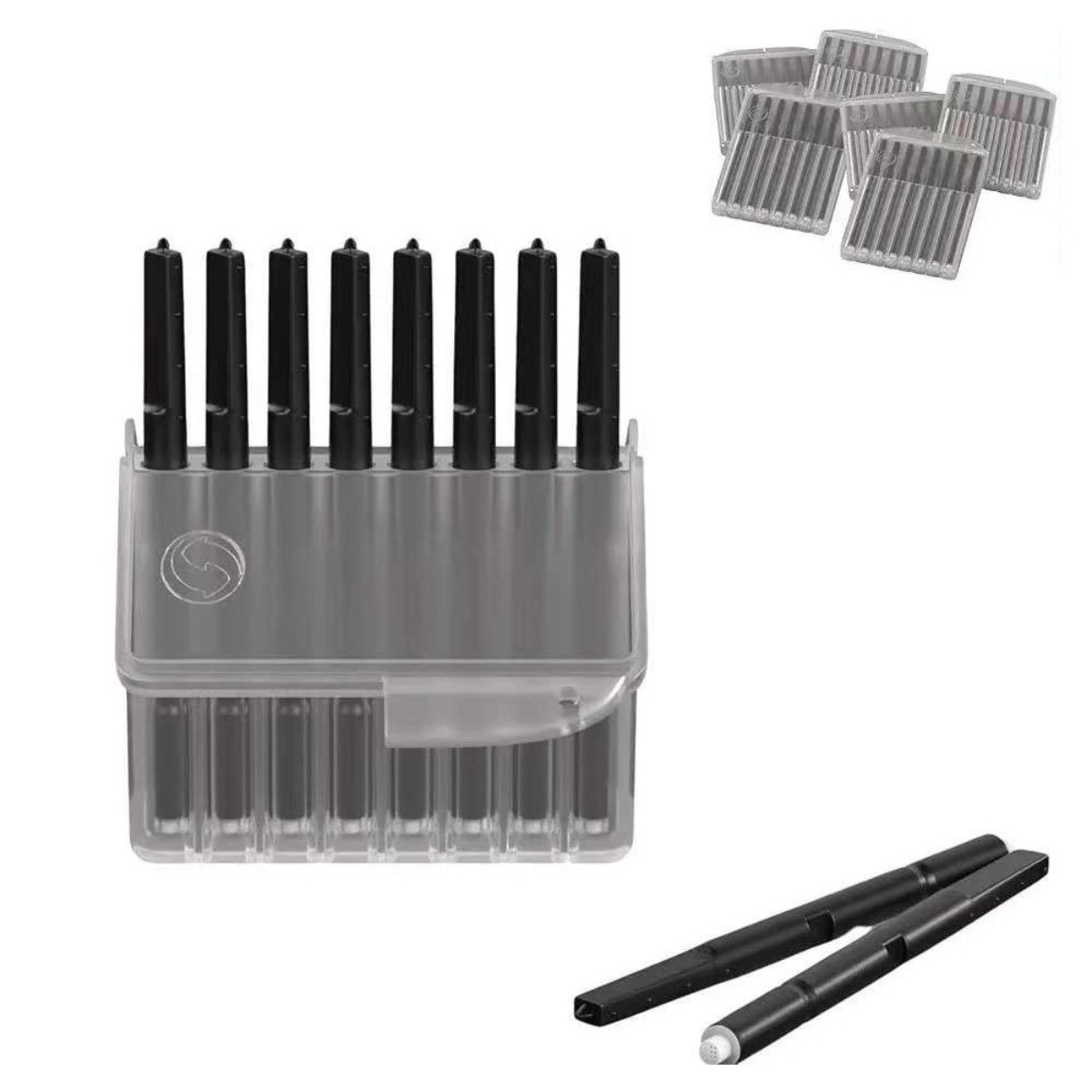 INF Transparent vaxskyddsmesh 6-pack, ABS svart, kompatibelt med Phonak Cerustop hörapparater