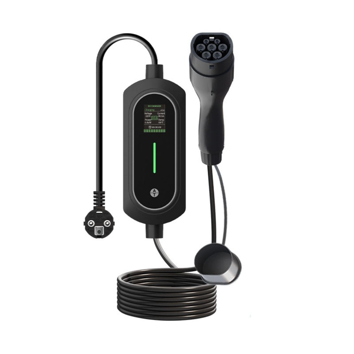 INF Portabel Type 2 EV-laddare 3.5kW 16A - Kompakt bärbar laddningspistol med flerskydd