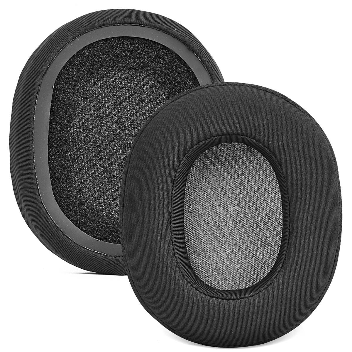 INF Set om 2 yogatyg öronkuddar med minnesskum - mjuka hudvänliga ersättningsöronkuddar kompatibla med Skullcandy Hesh 3, Hesh Svart
