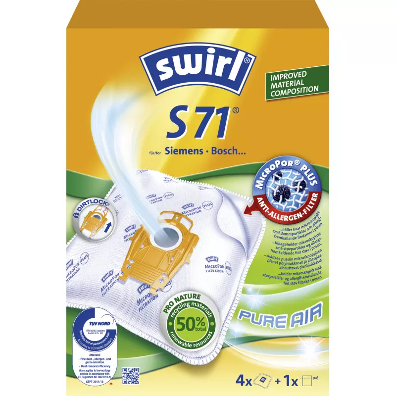 Swirl Dammsugarpåsar S71 OBS 3X4ST 3ST DFP