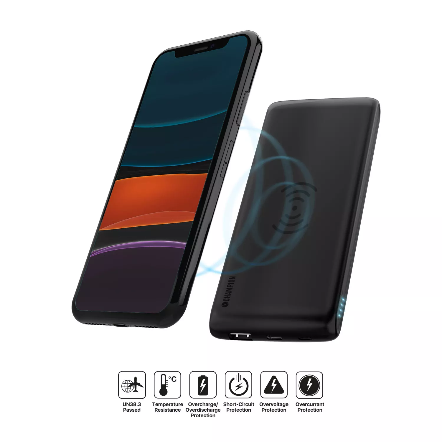 Champion PowerBank 10000 mAh 12W + Wireless Charging