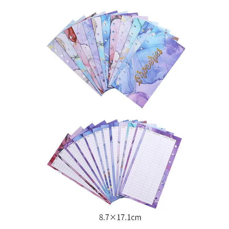 INF A6 Papper för Budgetplanering för 6-Ringspärm, 12-pack