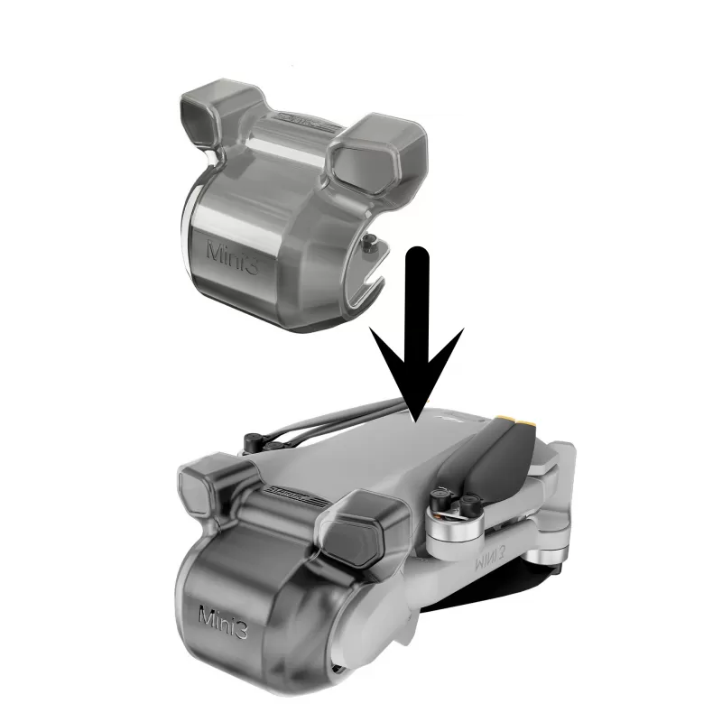 INF Mini 3 Gimbal Protector – Linsskydd Dammtät lock för DJI Mini 3 Drone – Transparent Svart