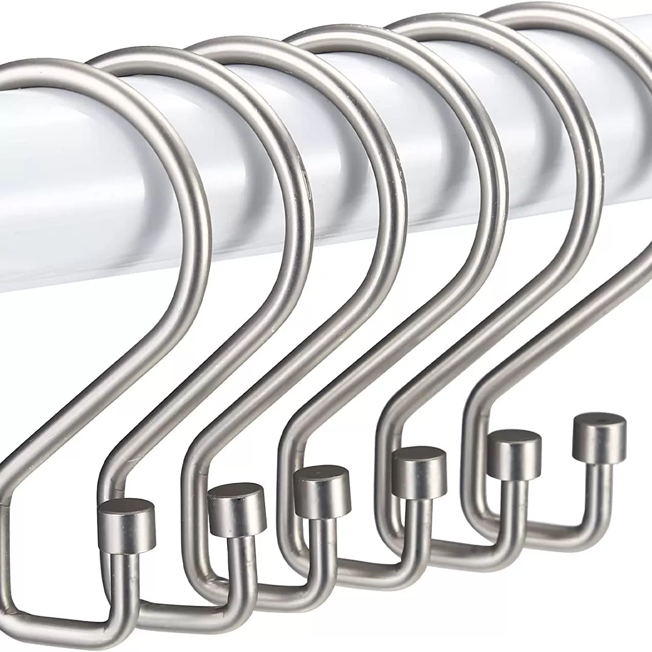 INF S-formade hängkrokar duschdraperikrokar 12-pack, Duschdraperitillbehör