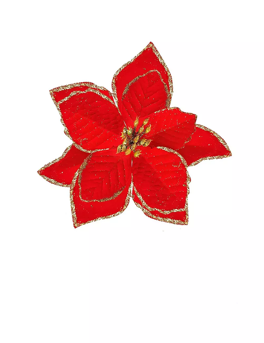 INF Julstjärnor konstgjorda blommor juldekoration 12-pack Röd