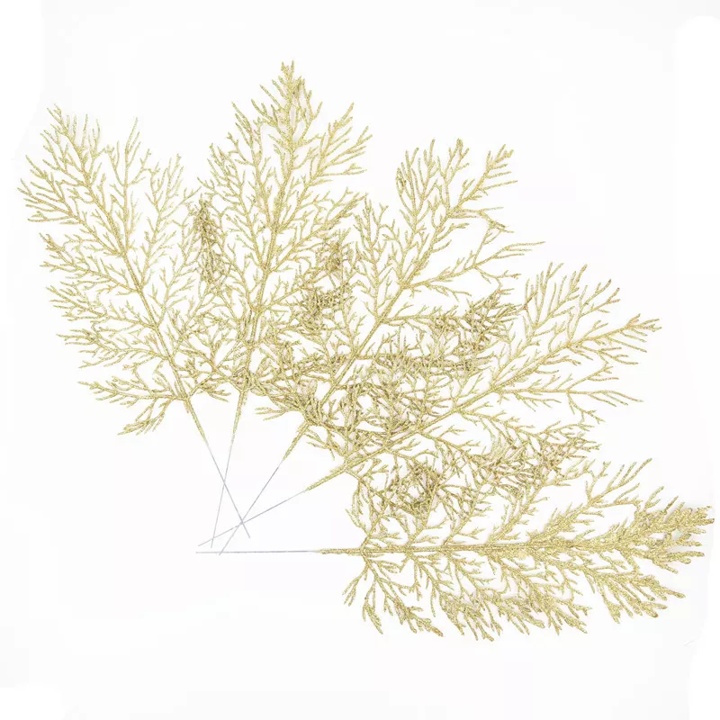 INF Konstgjorda filigrana blad juldekoration 5-pack Guld