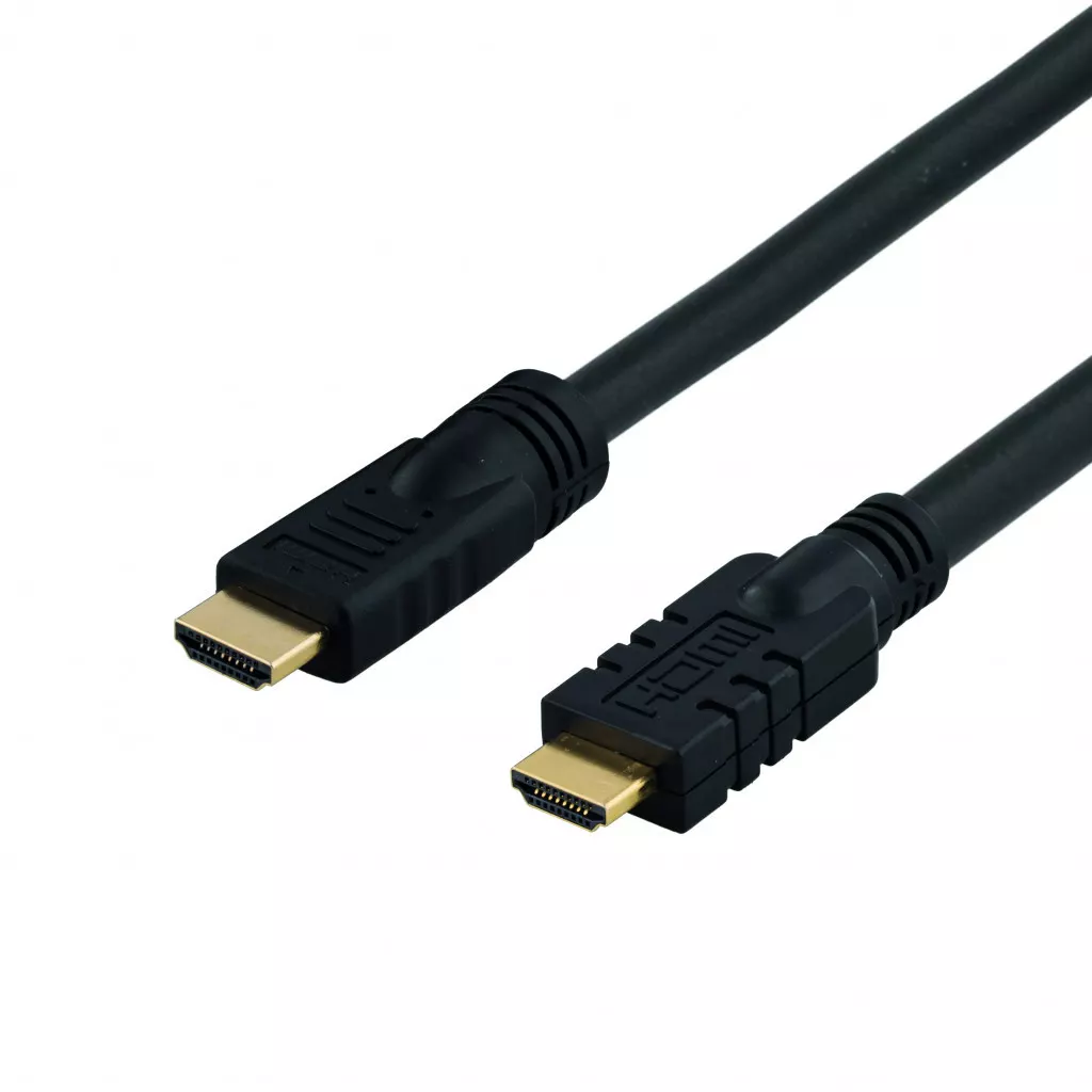 deltaco Active HDMI cable, HDMI High Speed with Ethernet, 20m, black