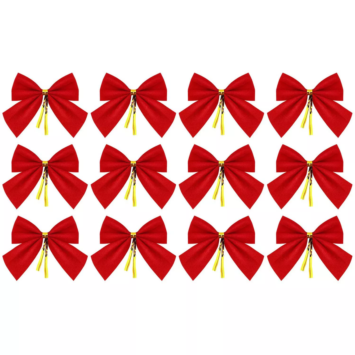 INF Julrosetter juldekoration röd 12-pack