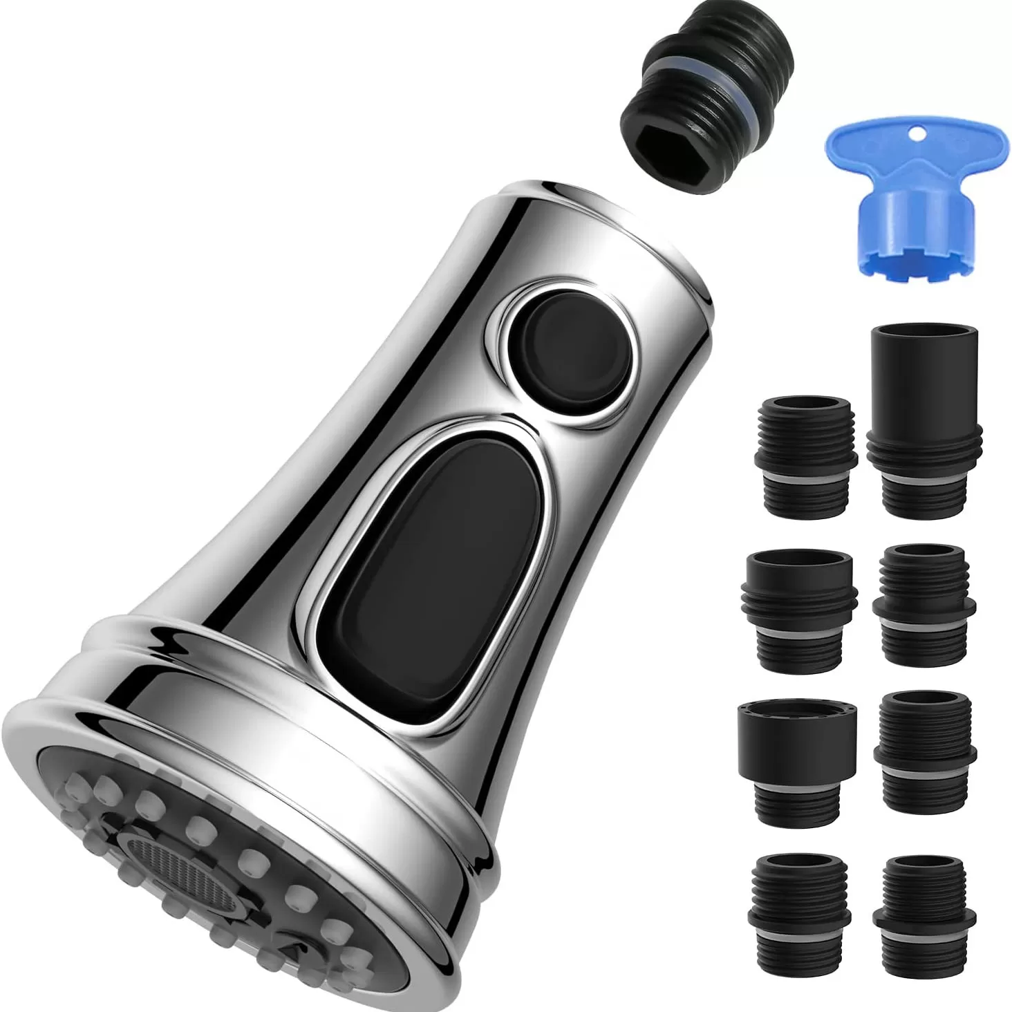 INF Munstycke för Kökskran, 3 olika vattenflöden Silver