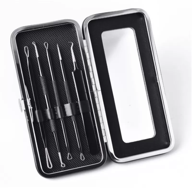 INF 5-pack Blackhead Remover Acne Needle Tools Kit